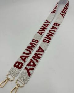 Correas de cuero bordadas con cuentas de colores y cuentas de semilla, correas de bolso bordadas con cuentas a cuadros, se aceptan personalizaciones - Product Image 4