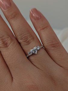 Proposal Moissanite Heart Cut Romantic Three Stone <b>Ring</b> For Women's original <b>925</b> <b>Silver</b> Wedding Promise Gift For Girlfriend - Product Image 5
