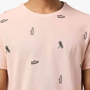 T-shirt formel rose à manches courtes pour homme avec imprimé laser pieuvre, col rond, coupe classique, en jersey polyester/coton, séchage rapide - Product Image 3