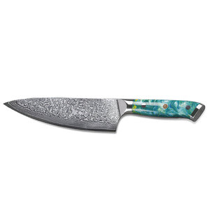 Couteau de chef en acier Damas haut de gamme, outil de cuisine professionnel avec manche équilibré pour un meilleur contrôle - Product Image 3