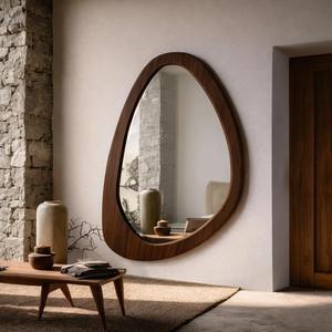 Espejo de Pared de Madera de Grado Comercial, Espejo de Pared de Madera Profesional para Restaurante y Exhibición en Tiendas, Artículo de Accesorios al por Mayor - Product Image 1