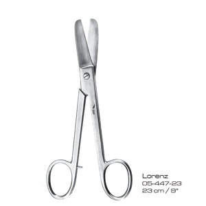 Ciseaux chirurgicaux Lorenz 23 cm (9 pouces) à lames pointues angulées, manches courbés, en acier inoxydable, instrument de chirurgie générale - Product Image 2