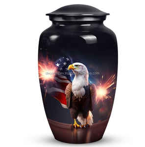 Urne funéraire décorative en métal personnalisable Urne commémorative durable avec design poli au prix de gros - Product Image 4