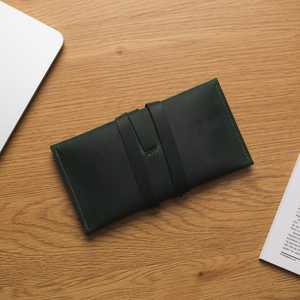Cartera de Cuero de Nuevo Diseño, Portátil, Tipo Sobre Largo, Bolsa para Dinero, Elegante Monedero, Tarjetero Pequeño para Efectivo - Product Image 1