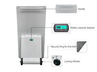 Reproductor de Publicidad LCD Portátil de 43 Pulgadas con Batería Recargable para Interiores, Ideal para Restaurantes