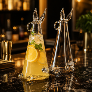 Verres à cocktail transparents en borosilicate faits à la main de 280 ml, sans plomb, coupe Martini, verres à margarita, verrerie de bar réutilisable en gros - Product Image 6