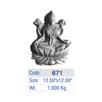 Statue murale Déesse Lakshmi en fonte, insert de clôture Laxmi, garde-corps d'entrée de villa de luxe, dévotionnelle Sanatan