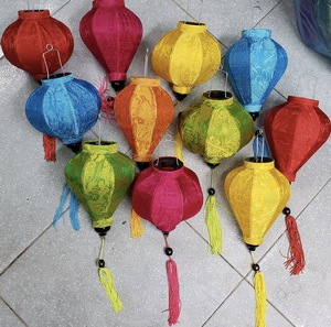 Lanterne en bambou artisanale du Vietnam, en satin, pour restaurant, fête, décoration de mariage, à suspendre, avec housse en tissu de soie DIY, colorée, vente en gros, exportation - Product Image 3