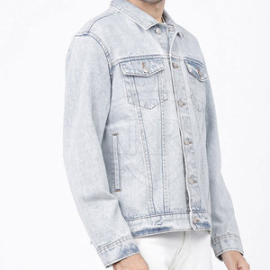 Factory Manufacture New Arrival Long Sleeve Men Jeans <b>Jacket</b> Front Logo Customized Wholesale 100% Cotton Breathable Casual - Product Image 2