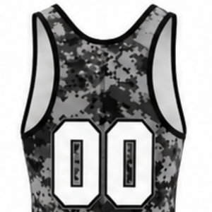 Men Gray Black Camouflage Sublimated Wrestling Singlet Polyester Lightweight <b>Athletic</b> Wrestling Uniform Sportswear Performance - Product Image 5