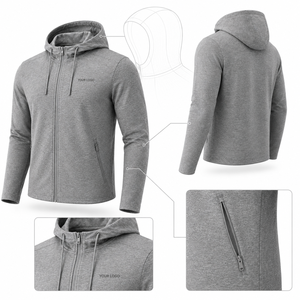 Chaqueta de entrenamiento para equipos, cuello alto, forro de malla, poliéster, media cremallera, ligera, de invierno, para hombre, de alto rendimiento, al por mayor - Product Image 5