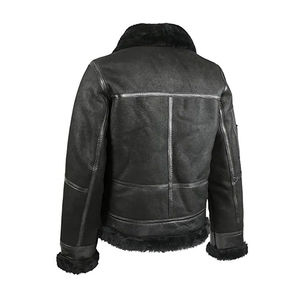 Veste en cuir véritable grande taille de haute qualité pour hommes Veste de luxe chaude pour les motards Vêtements longs avec des caractéristiques légères - Product Image 5
