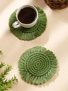 Sous-verres en macramé en coton, best-sellers attrayants - Style bohème personnalisable, antidérapants et isolants pour la maison, le bureau et la décoration de table - Product Image 6