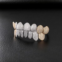 Meilleures ventes : Ensemble de grillz de luxe JEWERA avec diamants VVS certifiés IGI, finition argent poli, unisexe pour un look élégant