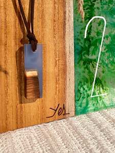 จี้สร้อยคอรูปเพนดูลัมเรซิ่นไม้สำหรับบำบัดเรกิ สไตล์มินิมอล - Product Image 5