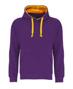 Sweat à capuche personnalisé brodé de qualité supérieure, bleu marine et rouge contrastant, en molleton, vente en gros, streetwear décontracté pour hommes - Product Image 6