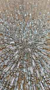 Tela de Tul con Lentejuelas y Bordado de Perlas Amarillas Elegantes al por Mayor para Vestidos de Novia, Vestidos de Fiesta y Alta Costura - Product Image 2