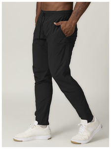 Men Gym Fitness Pants Breathable <b>Polyester</b> Pockets Athletic Workout <b>Joggers</b> - Product Image 2