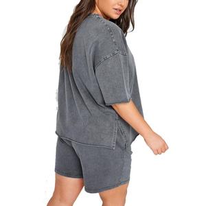 T-shirt pour femme, coupe slim, effet délavé, 100% coton/fibre de bambou, écologique, grandes tailles, tailles personnalisables, haute qualité, manches courtes - Product Image 2
