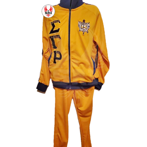 Sigma Gamma Rho Sorority Embroidery Women cotton Fleece Tracksuit | SGR Sorority Embroidered Ladies Custom Style <b>Jogging</b> <b>Suit</b> - Product Image 2