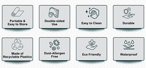 Vente en gros de tapis d'extérieur de qualité standard avec logo personnalisé, tapis rond en polypropylène 100% plastique à bas prix - Product Image 5