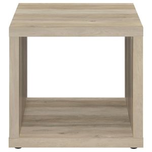 Mesa Auxiliar Cuadrada de Madera de Pino Envejecida, Diseño de Consola Flint - Product Image 4