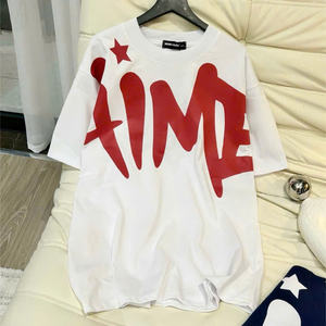 Camiseta Casual para Mujer, Cuello Asimétrico, Manga Corta, Tela de Algodón y Lino, Teñida con Hilo, Transpirable, Lavable, ODM Vietnam - Product Image 2