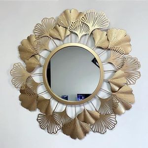 Modern Hexagon <b>Wall</b> <b>Mirror</b> <b>Set</b> Brass Framed Decorative Glass 4.0 Mm Thickness Geometric Design for Indoor Use - Product Image 5
