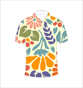 เสื้อโปโลพิมพ์ลายทรอปิคอลแบบกำหนดเอง แขนสั้น สวมใส่สบาย เหมาะสำหรับกอล์ฟ เทนนิส ชุดทีมฤดูร้อน - Product Image 1