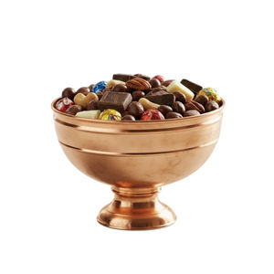 Bol de service artisanal en cuivre pur sur pied, élégante coupelle à bonbons en métal, décoration d'intérieur, vaisselle en cuivre directement de l'usine, bol à chocolat en métal - Product Image 1