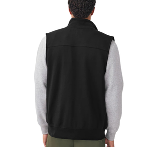 Chaleco Acolchado Negro para Hombre con Cierre Frontal Completo, Cuello Alto, Sin Mangas, Acolchado, para Uso Casual al Aire Libre en Invierno - Product Image 2