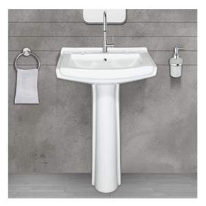 Modern ceramic laundry sink pedestal basin 580x435x900mm bathroom washtub porcelain washing clothes basin freestanding design - Product Image 3