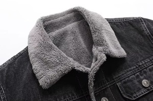 Custom Logo Jean <b>Jacket</b> Washed Solid Color Boyfriend <b>Men</b> <b>Denim</b> <b>Jackets</b> - Product Image 3