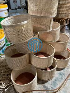 Vintage Wicker Rattan Planter <b>Basket</b> Wicker Planter Rattan Plant Holder <b>for</b> <b>Flower</b> Pots & Planters - Product Image 6