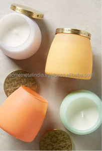Metal Wax Container in Elegant Design <b>with</b> Gold Plated <b>Lid</b> Perfect for Home <b>Decor</b> and Gift Custom Packing - Product Image 2