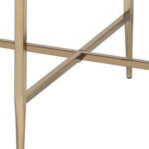 Tavolino Rotondo in Grigio e Champagne, Design Elegante per Tavolino da Caffè - Product Image 4