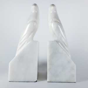 Home Decor Cool Retro <b>Book</b> Ends Industrial Agate Vintage Style Golden Statues Bookshelves Made in India - Product Image 1
