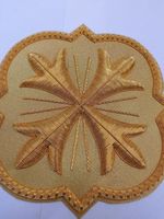 Badge de luxe fait main en fil métallique doré, broderie appliquée, écologique, qualité supérieure, effet 3D en relief, résistant à l'eau