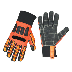 Cut Resistant Impact <b>Gloves</b> Made Grain Leather Knuckle Padding Material TPR Work Safety <b>Gloves</b> - Product Image 6