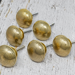 Heritage Inspired <b>Metal</b> Craft Cabinet Knob Embossed Floral Brass Finish Furniture Pull Handle for Wardrobes Drawers <b>Cupboards</b> - Product Image 1