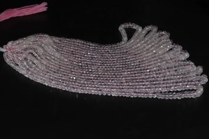 AAA + Natural morganita facetada Rondelle collar de Cuentas 4-6mm facetado morganita piedra preciosa - Product Image 2