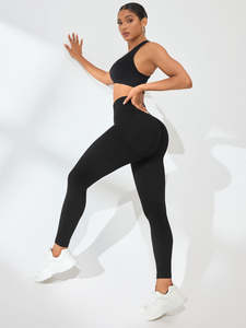 Leggings Deportivos de Fitness, Spandex y Algodón, Cintura Alta, Secado Rápido, Ecológicos, Leggings de Yoga de Longitud Completa con Control de Abdomen - Product Image 6