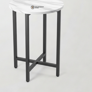 Wholesale Custom Round Marble Top <b>Stool</b> High-End Gold Plated Metal Frame Side Table – Durable Decorative Furniture - Product Image 4