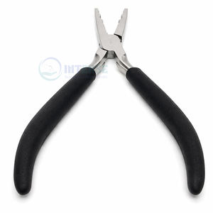 Pince à cheveux professionnelle en acier inoxydable de 6 pouces avec poignée noire et aiguille à boucle pour extensions de cheveux destinées aux coiffeurs - Product Image 3