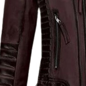 Men's Dark Brown PU Leather Motorcycle Jacket Turn-down Collar Zipper Closure Slim Fit Moto Style Autumn Wear - Product Image 4