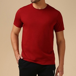 T-shirt décontracté pour homme en coton/élasthanne tricoté, nouveau design tendance, prix de gros abordable, logo personnalisé imprimé en sérigraphie, collection 2026 - Product Image 1