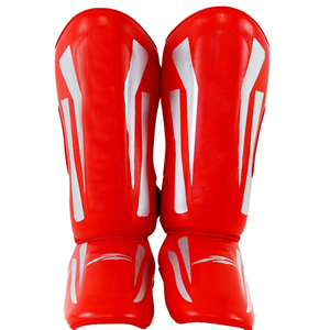 Wolon Professional Leather Boxing Shin Guards and Shin Protectors with Enhanced Protection - Product Image 1