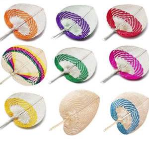 [DISPONIBLE] Éventail en bambou tressé peint à la main BLUE LOTUS Lucy (lot) |   Ventilateur de poche, objet de collection, décoration d'intérieur, cadeaux de mariage - Product Image 6