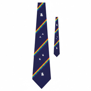Corbata Masónica con Bandera Americana, Rayas Rojas y Blancas, Estrellas Azules, Estilo Clásico, Impresión en Satén de Poliéster, Estilo Ejecutivo - Product Image 4