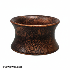 Handcrafted Wide Tapered Wood Bangle Antique <b>Bronze</b> Finish Boho Cuff Bracelet, Statement Ethnic <b>Jewelry</b> - Product Image 4